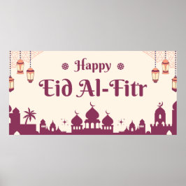 Poster Feliz Eid Mubarak Eid Party Backdrop pôster 