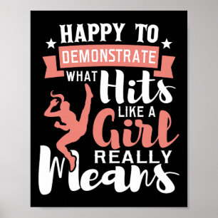 Poster Feliz Em Manifestar - Karate Taekwondo Mistura Mar