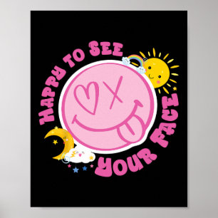 Poster Feliz em ver seu rosto engraçado rosto fofo de vol