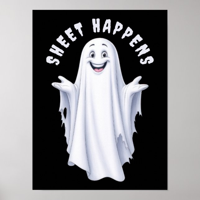 Poster Feliz Fantasma Engraçado (Frente)