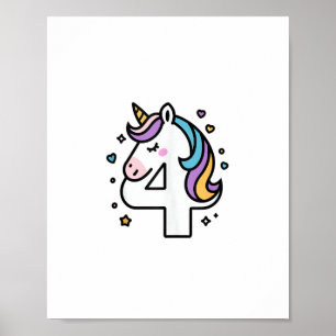 Poster Feliz Festa de aniversário De 4 Anos Para Gir