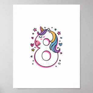 Poster Feliz Festa de aniversário De 8 Anos Para Gir