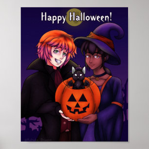Poster Feliz Figurino de Halloween