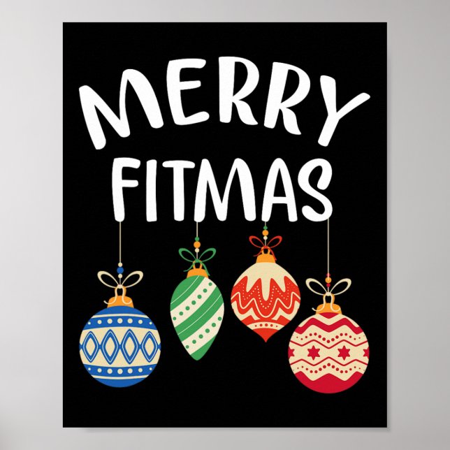 Poster Feliz Fitmas para o Natal (Frente)