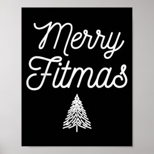 Poster Feliz Fitmas Para o Natal Treino de Natal Ginásio