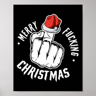 Poster Feliz Forte Natal Inapropriado Homens Divertidos A
