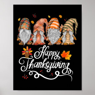 Poster Feliz Gnomos de Ação de Graças