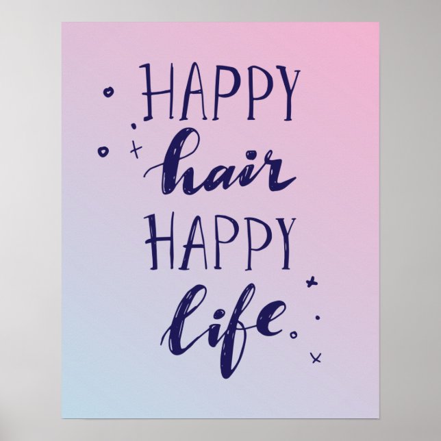 Poster Feliz Hair Happy Life (Frente)
