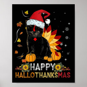 Poster Feliz Hall Feliz de Natal do Dia das Bruxas