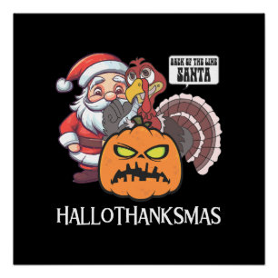 Póster Feliz Hallothanksmas