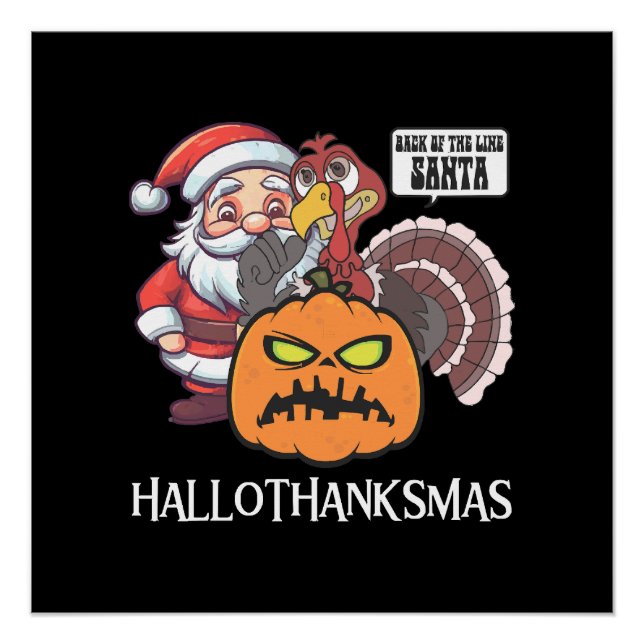Póster Feliz Hallothanksmas (Frente)