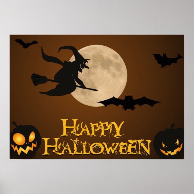 POSTER "FELIZ HALLOWEEN" BRINCANDO (Frente)