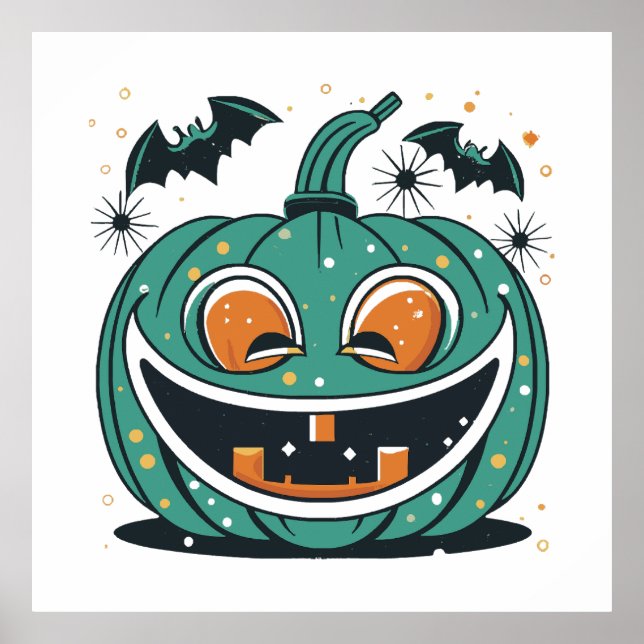 Poster Feliz Halloween! Esculpa uma Abóbora! (Frente)