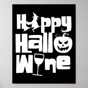 Poster Feliz Hallowine Dia de as Bruxas engraçado Night W