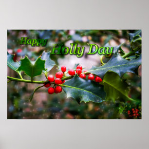 Póster Feliz Holly Day
