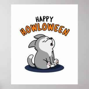 Poster Feliz Howloween Cachorro Bonito