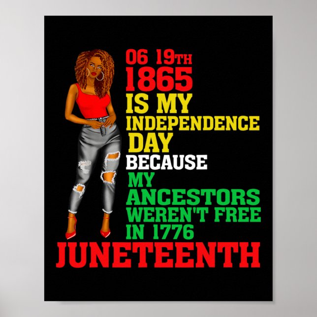 Poster Feliz Juntee É Meu Dia de Independência Negro Livr (Frente)