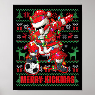 Poster Feliz Kickmas Natal Futebol Ball Ugly Youth Swe