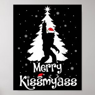 Poster Feliz Kissmy Divertido Pé Grande Yeti Sasquatch Na