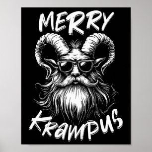 Poster Feliz Krampus Crianças Mitológicas Homens Natal Ho