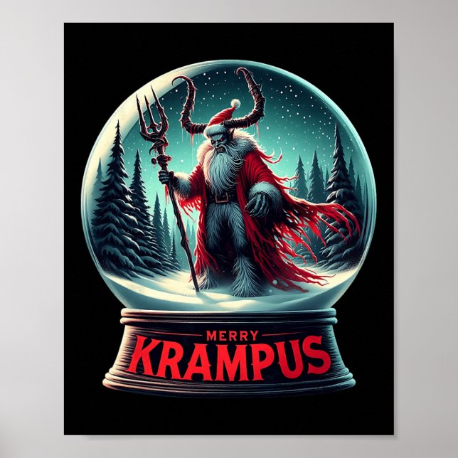 Poster Feliz Krampus Krampus Está Chegando Ao Horro Do Xm (Frente)