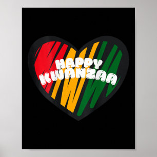 Poster Feliz Kwanzaa Kinara-sete Velas Princípios De K