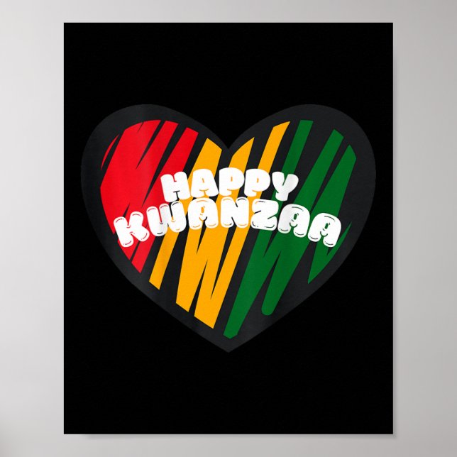 Poster Feliz Kwanzaa Kinara-sete Velas Princípios De K (Frente)