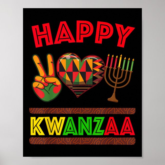 Poster Feliz Kwanzaa Sete Princípios Das Mulheres Kwanzaa (Frente)