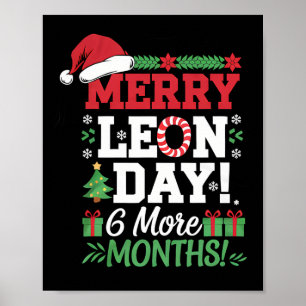 Poster Feliz Leon Day Noel Ckwards Engraçado Contagem de