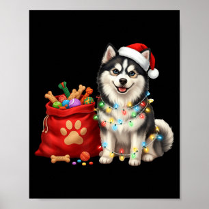 Poster Feliz Luzes de Natal Mãe de Cachorro Msky