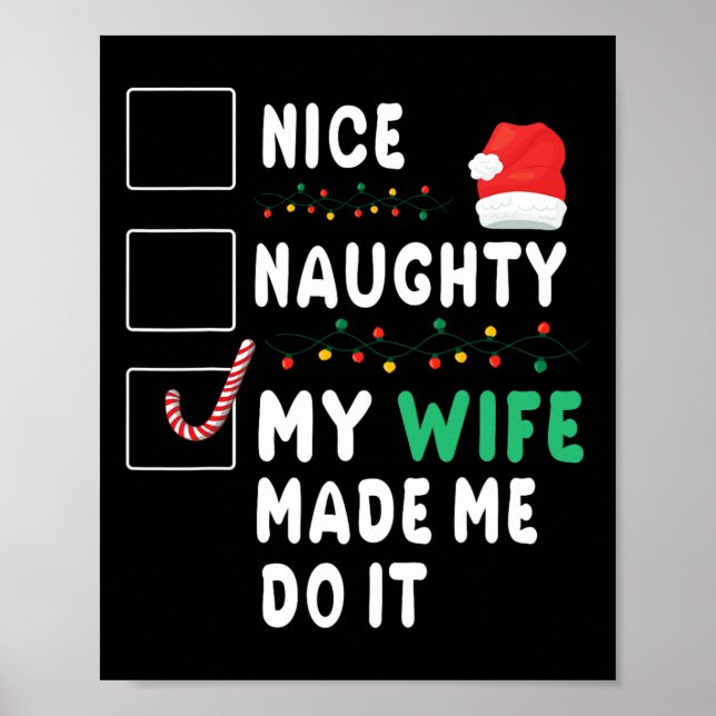 Poster Feliz Marido de Natal Que Boa Noite Minha Mulher F (Frente)