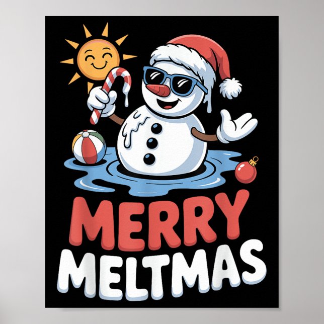 Poster Feliz Meltmas Snowman Xmas Em Julho (Frente)