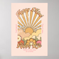 Feliz Mente Feliz Vida Hippy Groovy Vibes