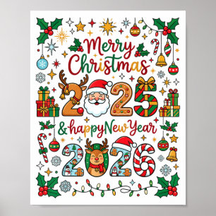 Poster Feliz Natal 2025 - Feliz Ano Novo 2026 Matchin