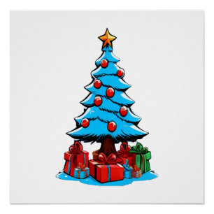 Póster Feliz Natal 3D