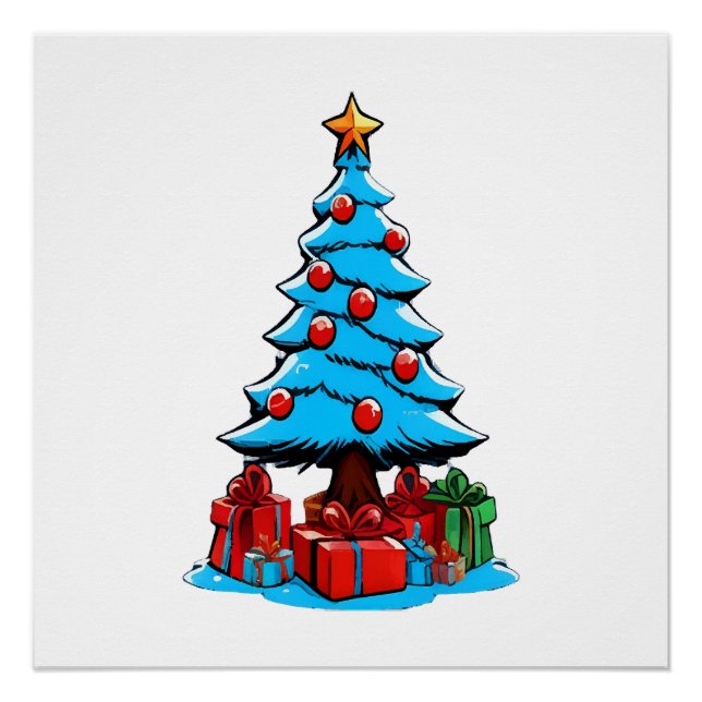 Póster Feliz Natal 3D (Frente)