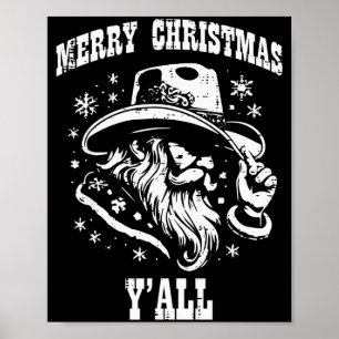 Poster Feliz Natal a todos, Papai Noel Caubói Natal País