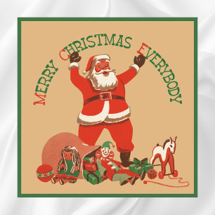 Poster Feliz Natal a todos! Vintage Santa Claus