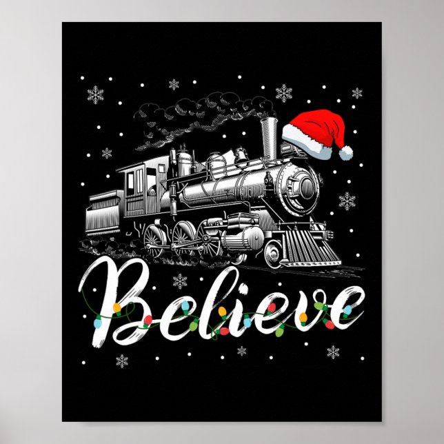 Poster Feliz Natal Acredita No Natal Da Família Papai Noe (Frente)