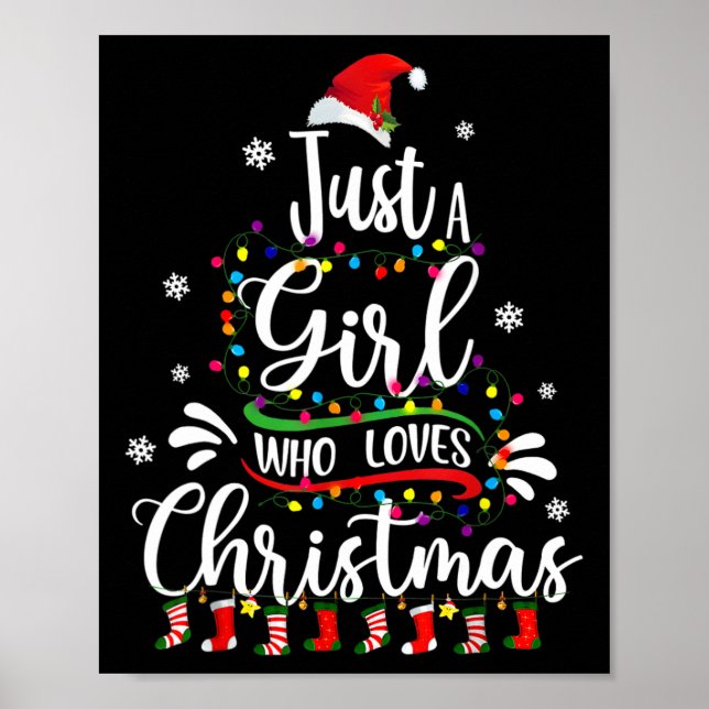 Poster Feliz Natal Apenas Uma Menina Que Ama O Natal Tr (Frente)