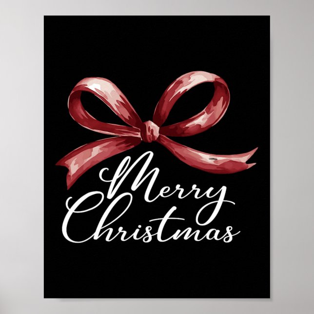 Poster Feliz Natal, Arco Vermelho, Feliz E Brilho (Frente)