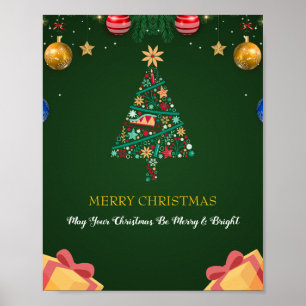 Poster Feliz Natal Árvore de Natal Colorida – Festiva