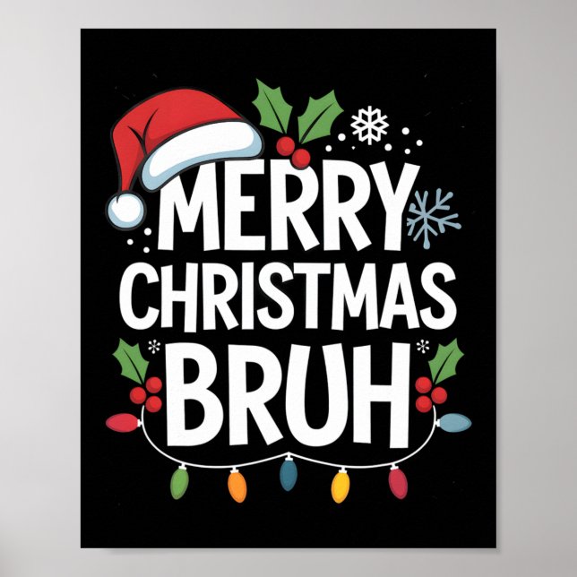 Poster Feliz Natal Bruh Feliz Família Natal Xmas C (Frente)