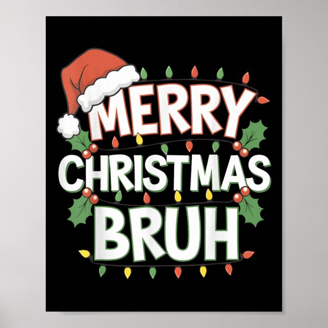 Poster Feliz Natal Bruh Feliz Família Natal Xmas C (Frente)