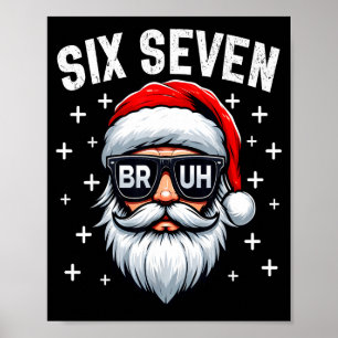 Poster Feliz Natal Bruh Rosto de Papai Noel 67 Meme Piada