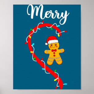 Poster Feliz Natal Casal Biscoito de Natal Pijama Natal M