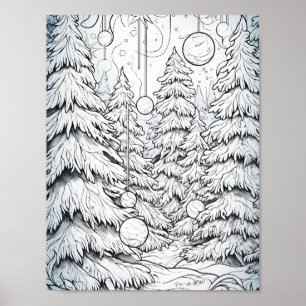 Poster Feliz Natal - Coloração de Adultos