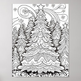 Poster Feliz Natal - Coloração de Adultos