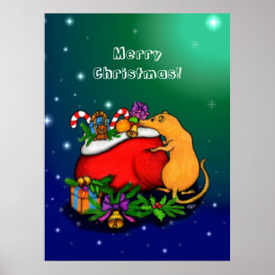 Poster Feliz Natal com o Príncipe Rato