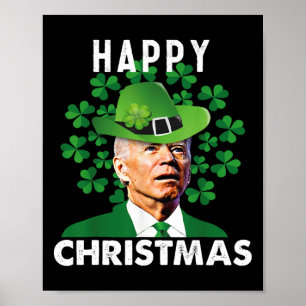 Poster Feliz Natal Confuso, Funny Joe Biden Rua Patrona